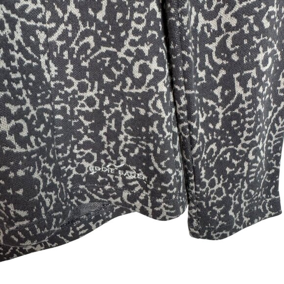 Eddie Bauer Women's Sz L Gray Half-Zip‎ Pullover Sweater Cotton Blend - Picture 4 of 7